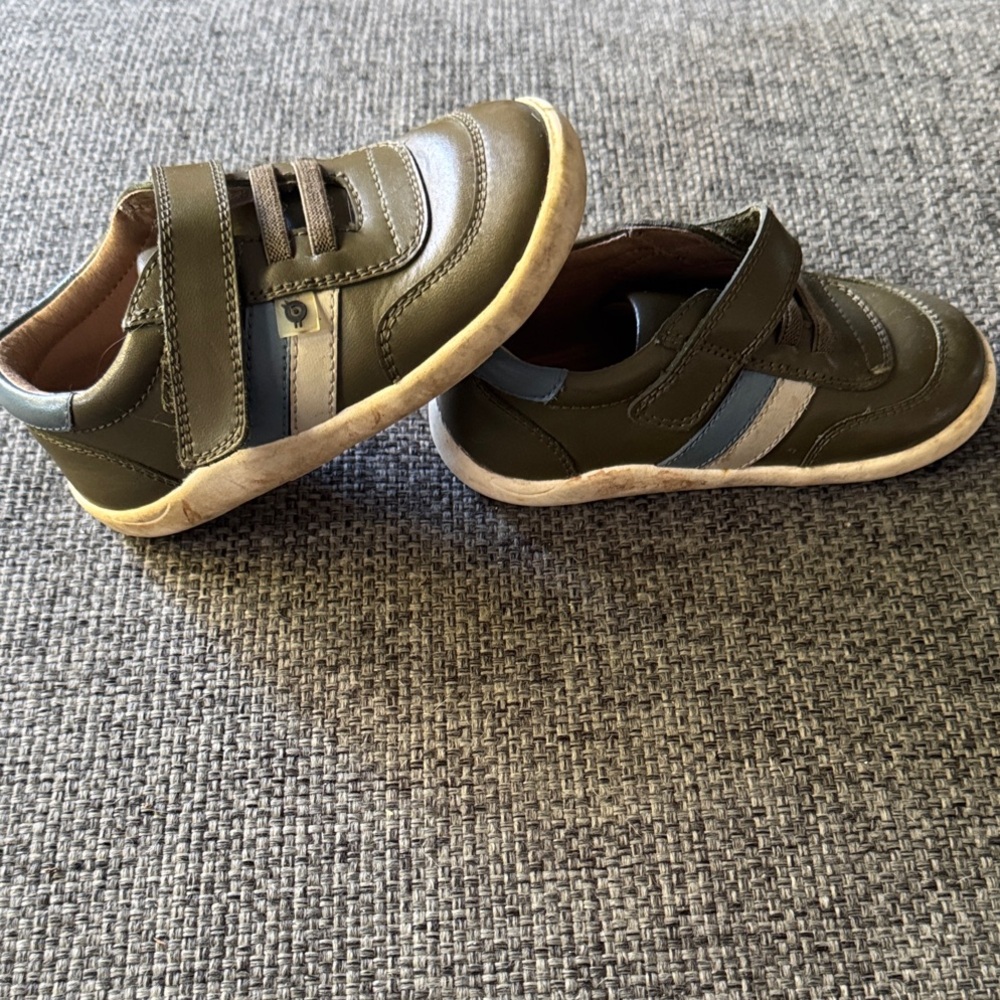 Old Soles Kids Sneakers in Olive and Gray Sz 24